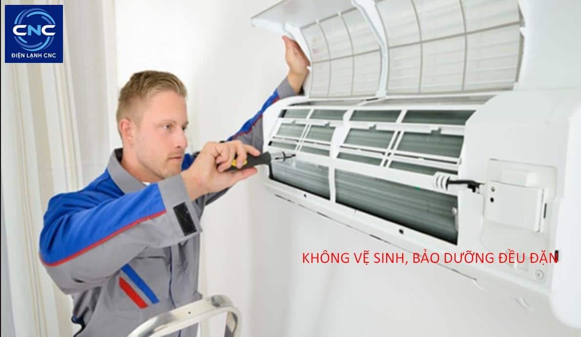 Điều hoà bị đóng đá dàn lạnh - Cách xử lý triệt để 100% 2 không vệ sinh, bảo dưỡng đều đặn