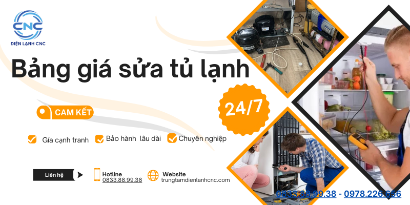 bảng giá sửa tủ lạnh